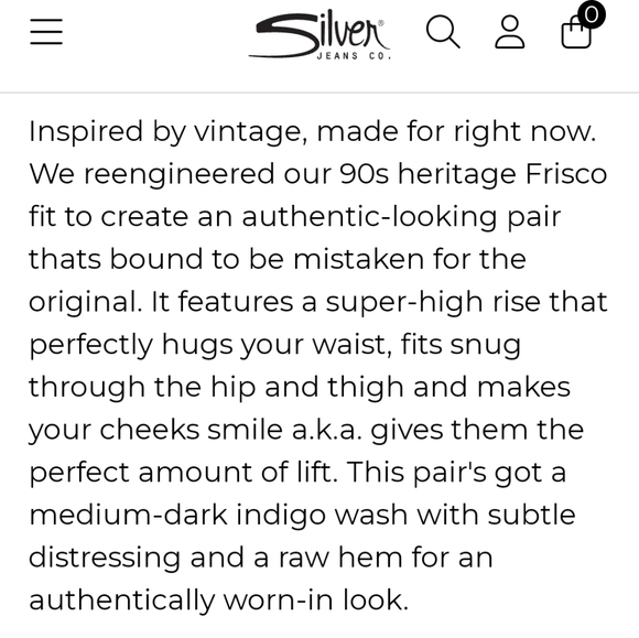 Silver Frisco High-rise Skinny Jeans Size 29 Indigo - Picture 6 of 14